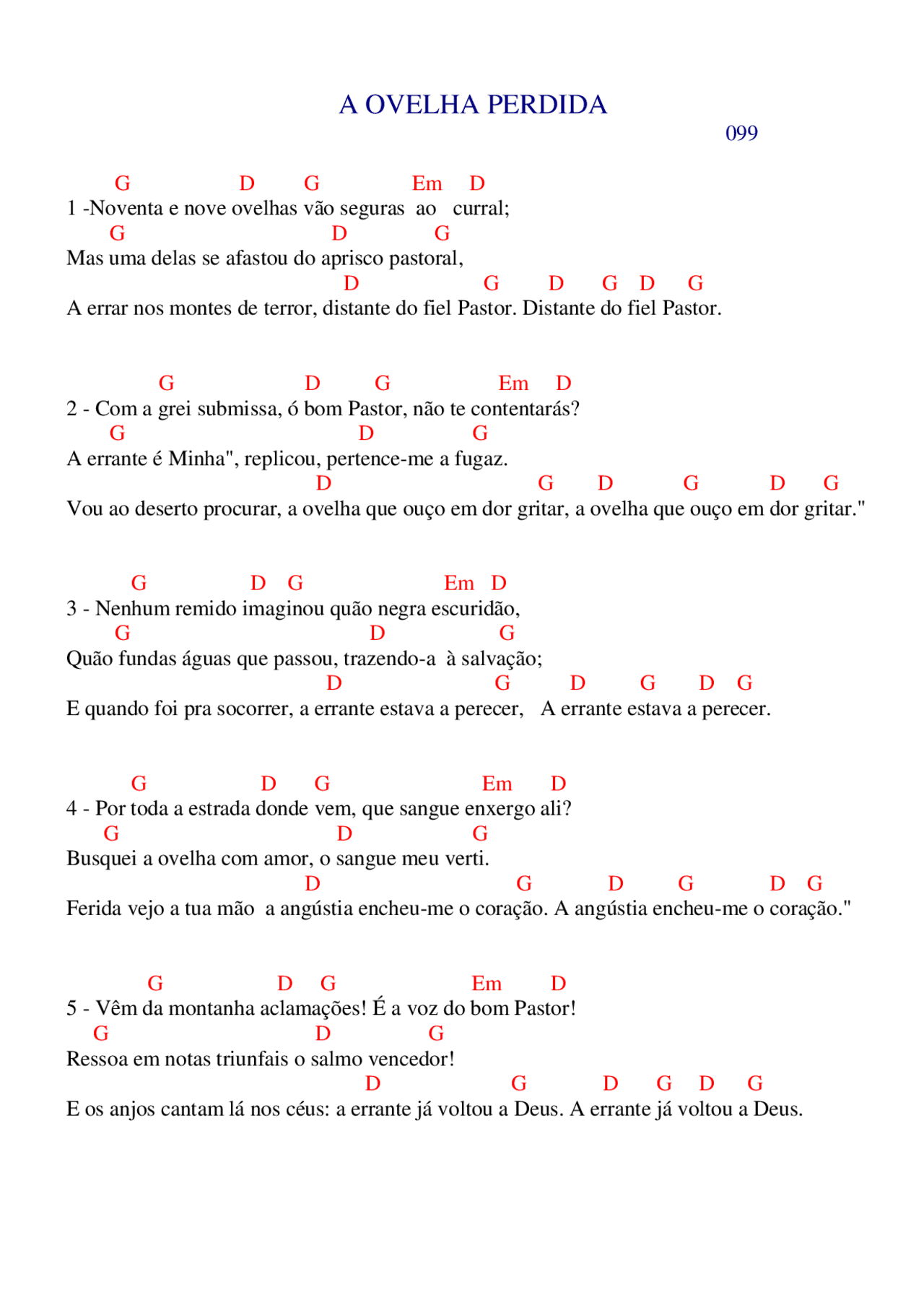 Cifras de canticos - 039 - a ovelha perdida - pacotão com 200 cifras ...