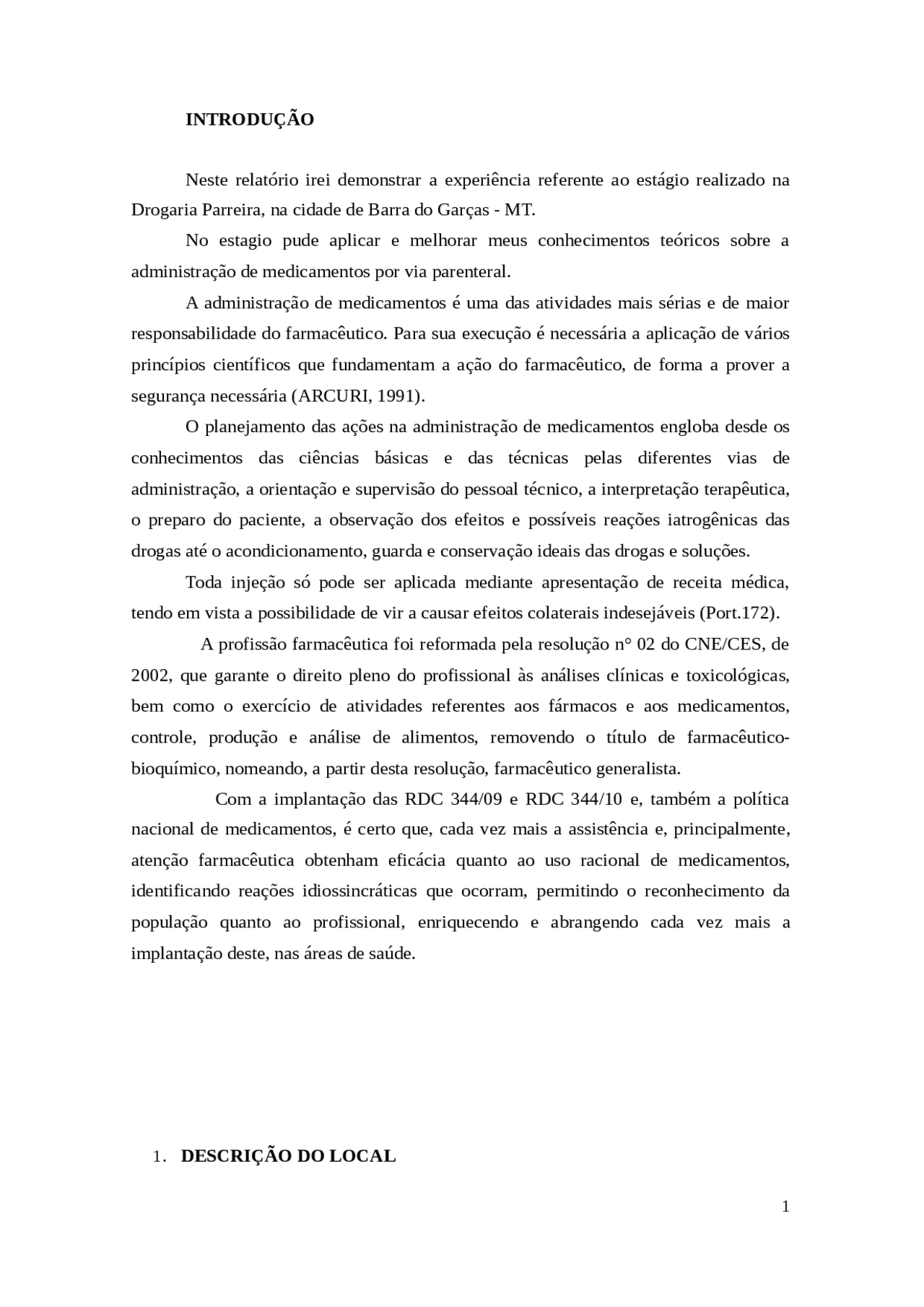 RELATORIO ESTAGIO EM DROGARIA RELATORIO DAS ATIVIDADES DESENVOLVIDAS relatorio-estagio-em-drogaria-relatorio-das-atividades-desenvolvidas