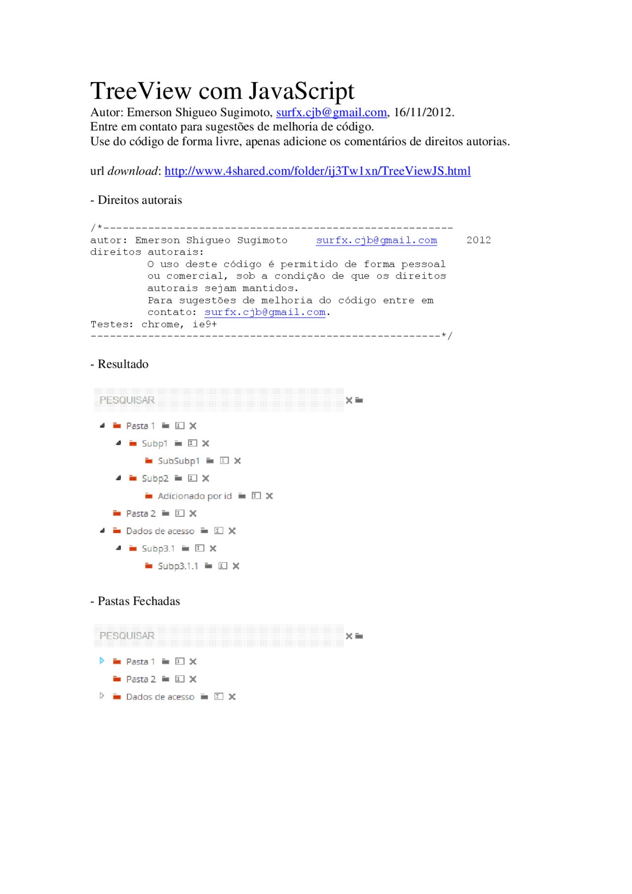 TreeView com JavaScript - Como criar um TreeView com Javascript - Docsity