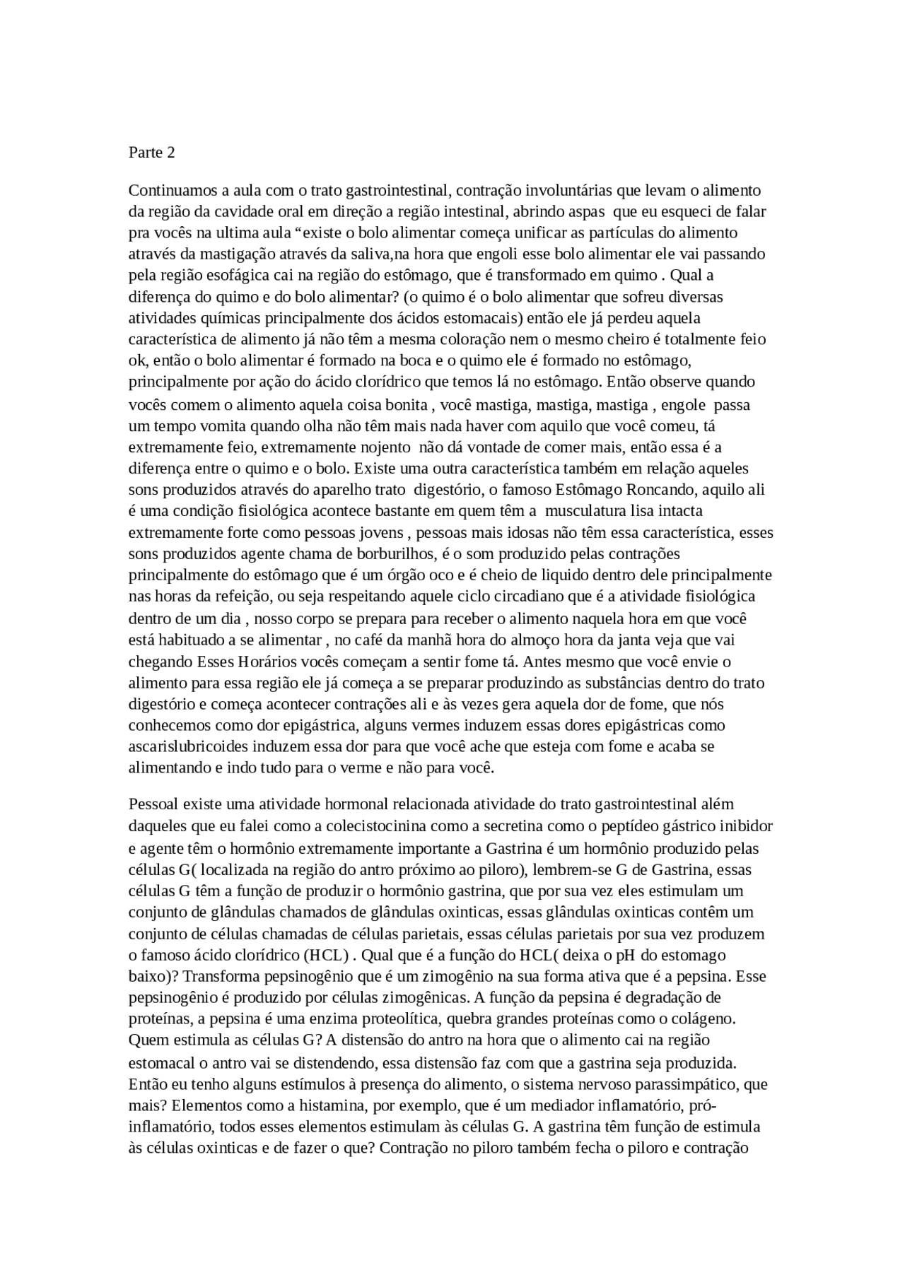 Resumão Sistema Digestorio Aula Resumida Do Sistema Digestorio Docsity