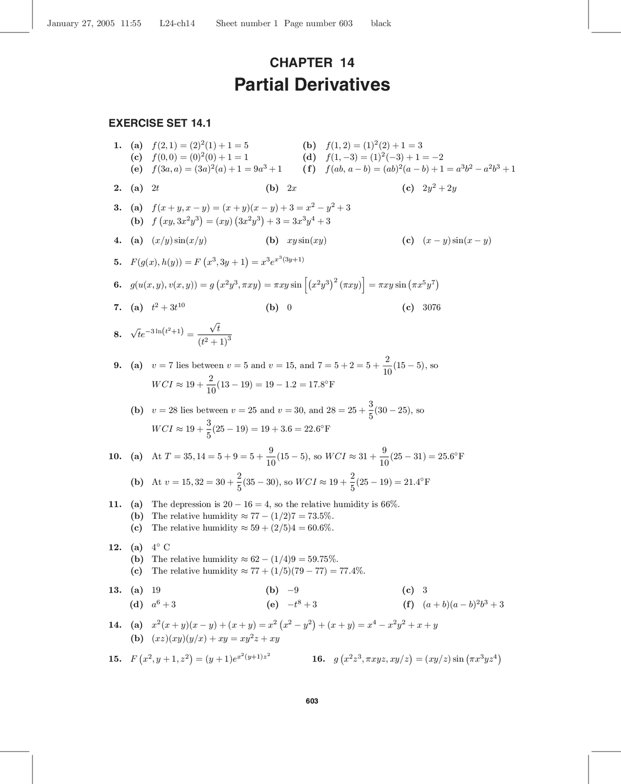 Respostas Anton Calculo Ii Cap 14 Calculo Diferencial E Integral Docsity