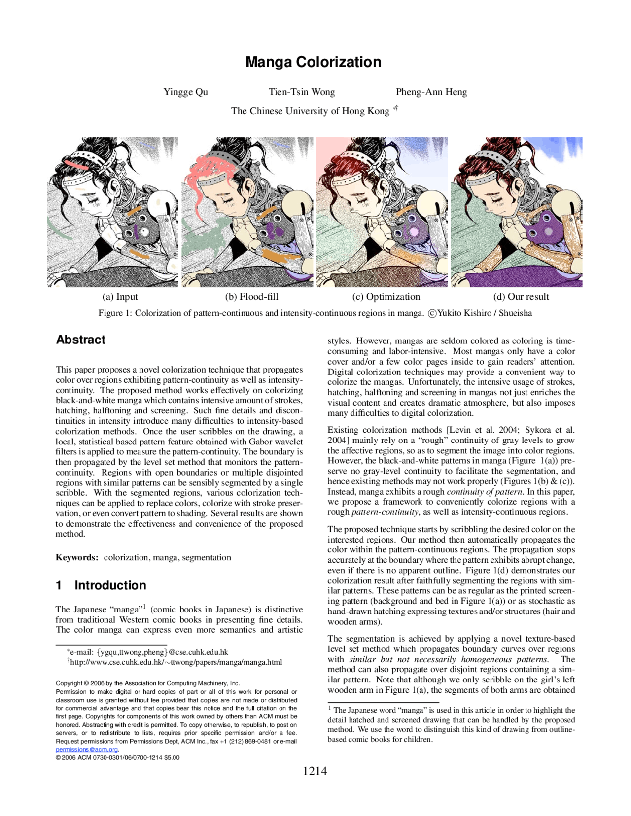 Manga Colorization - Artigo científico sobre Manga Coloritization - Docsity