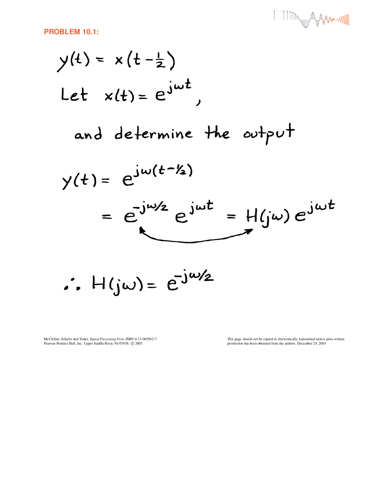 Solucionário Signal Processing First chap10sp1solutions