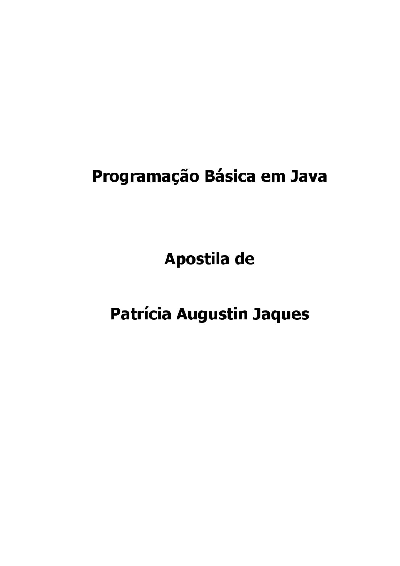 programando em java - programando em java - docsity... Programação Basica em Java-homepage - programação em java - Docsity