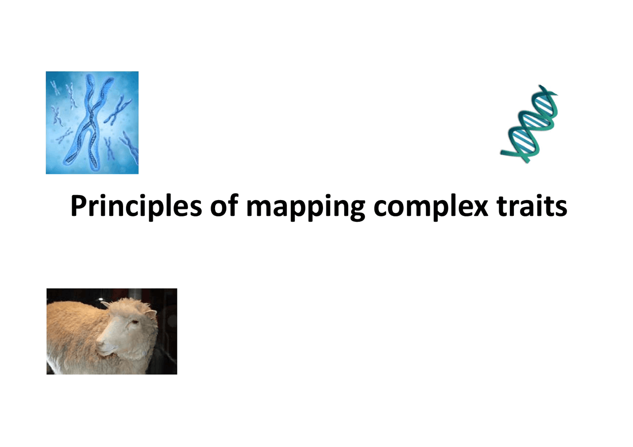 13 - Mapping Complex Traits - Genetics, Mutation - Docsity