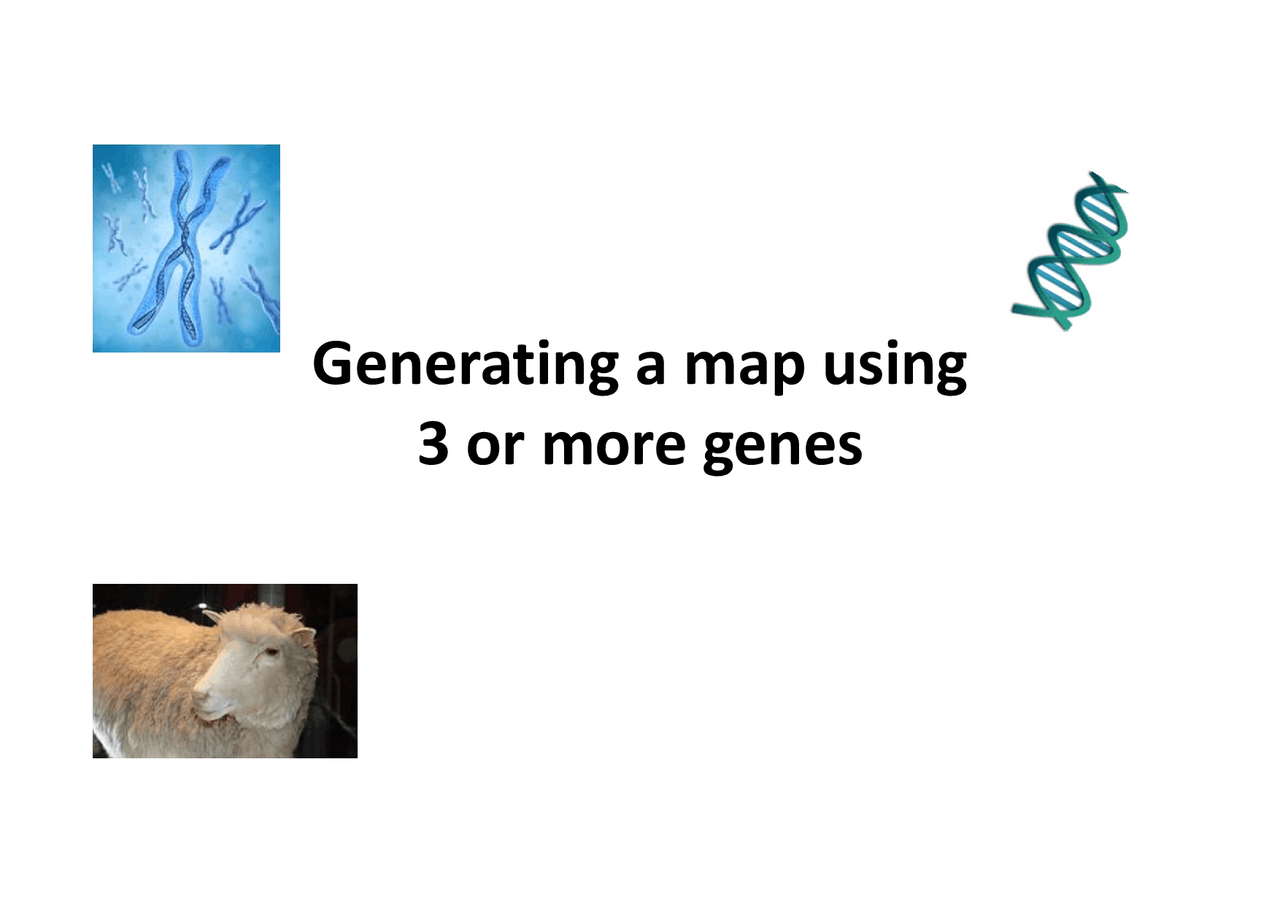 06 - Generating a Gene Map - Genetics, Calculing - Docsity