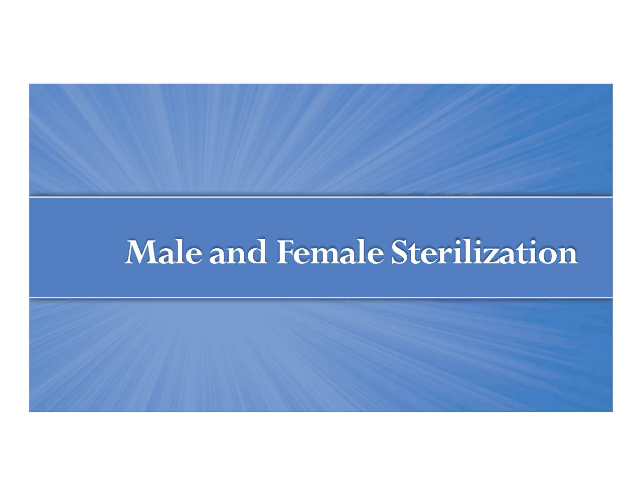 08 Male and Female Sterilization Contraception Docsity