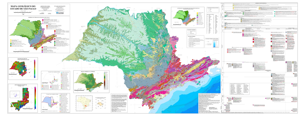 Mapa Geologico do Estado de Sao Paulo Mapa geológico do Estado de São