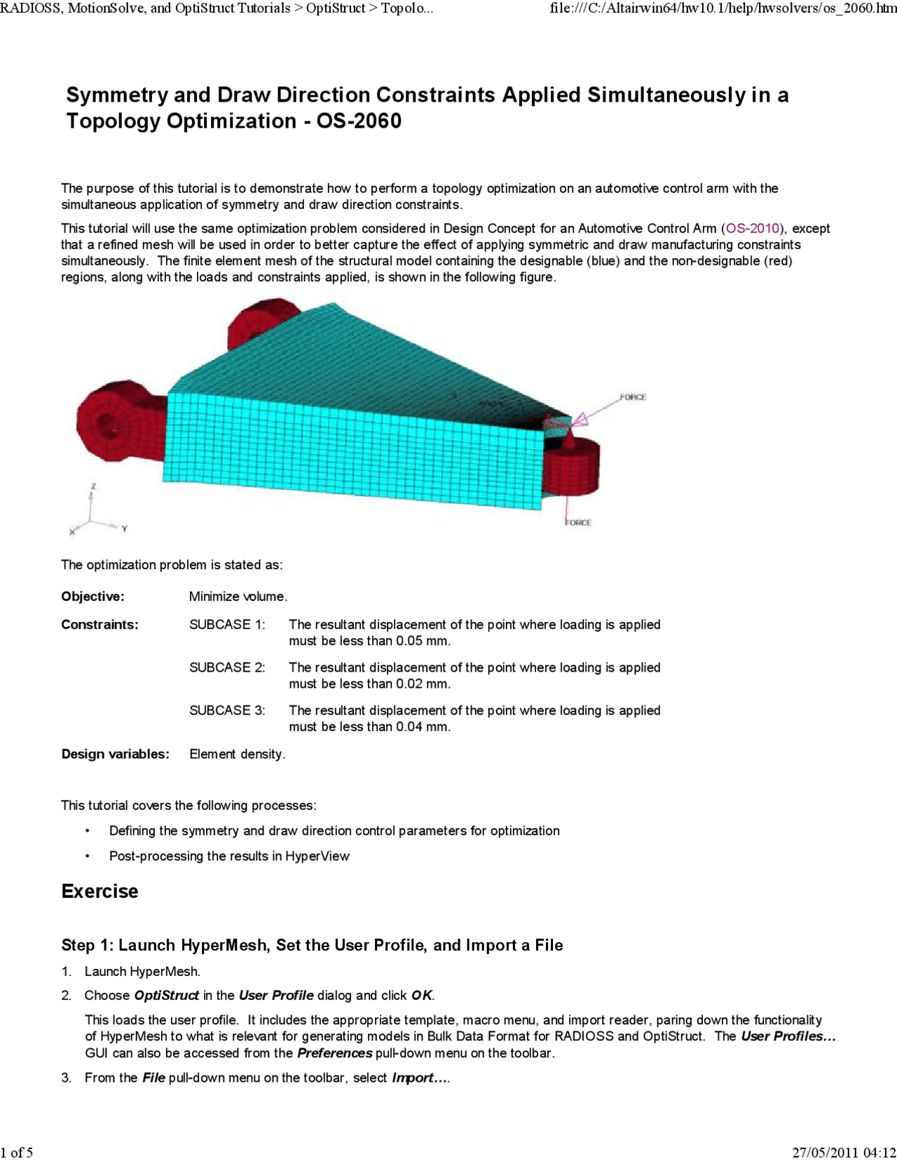 Print...ition - optistruct-03-symmetry and draw direction applied ...