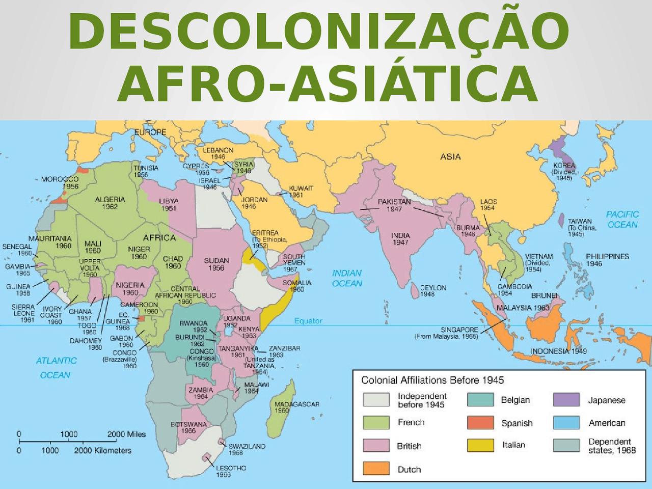 Descolonização Da áfrica E Da ásia Mapa Mental - NAZAEDU