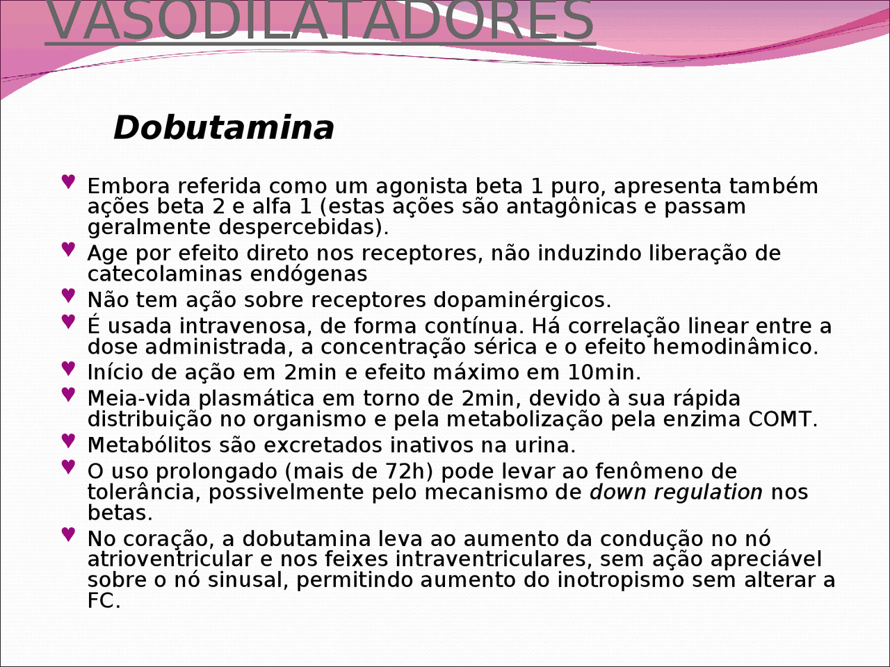 Dobutamina é Vasoconstritor Ou Vasodilatador - RETOEDU