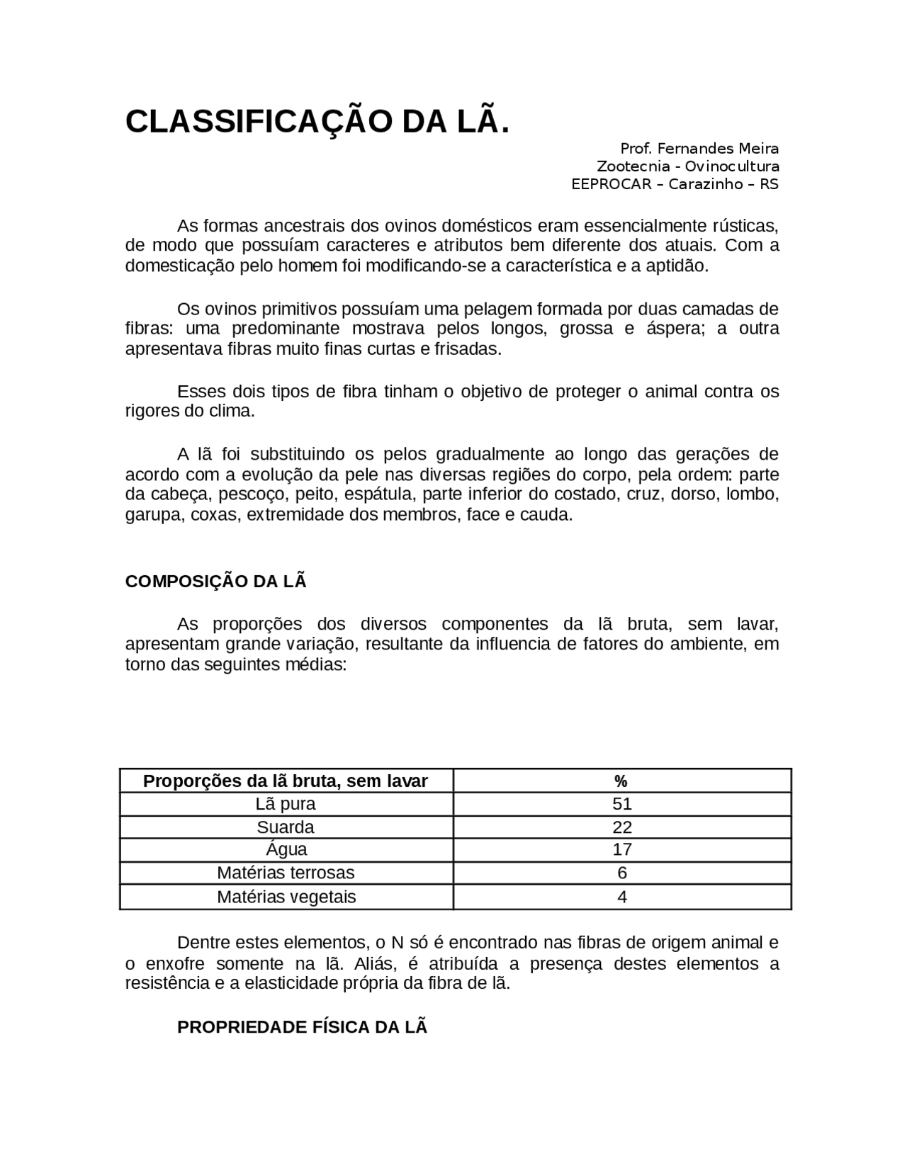 Ovinocultura Caracteristicas E Classificacao Da La Ovinocultura Caracteristicas Docsity