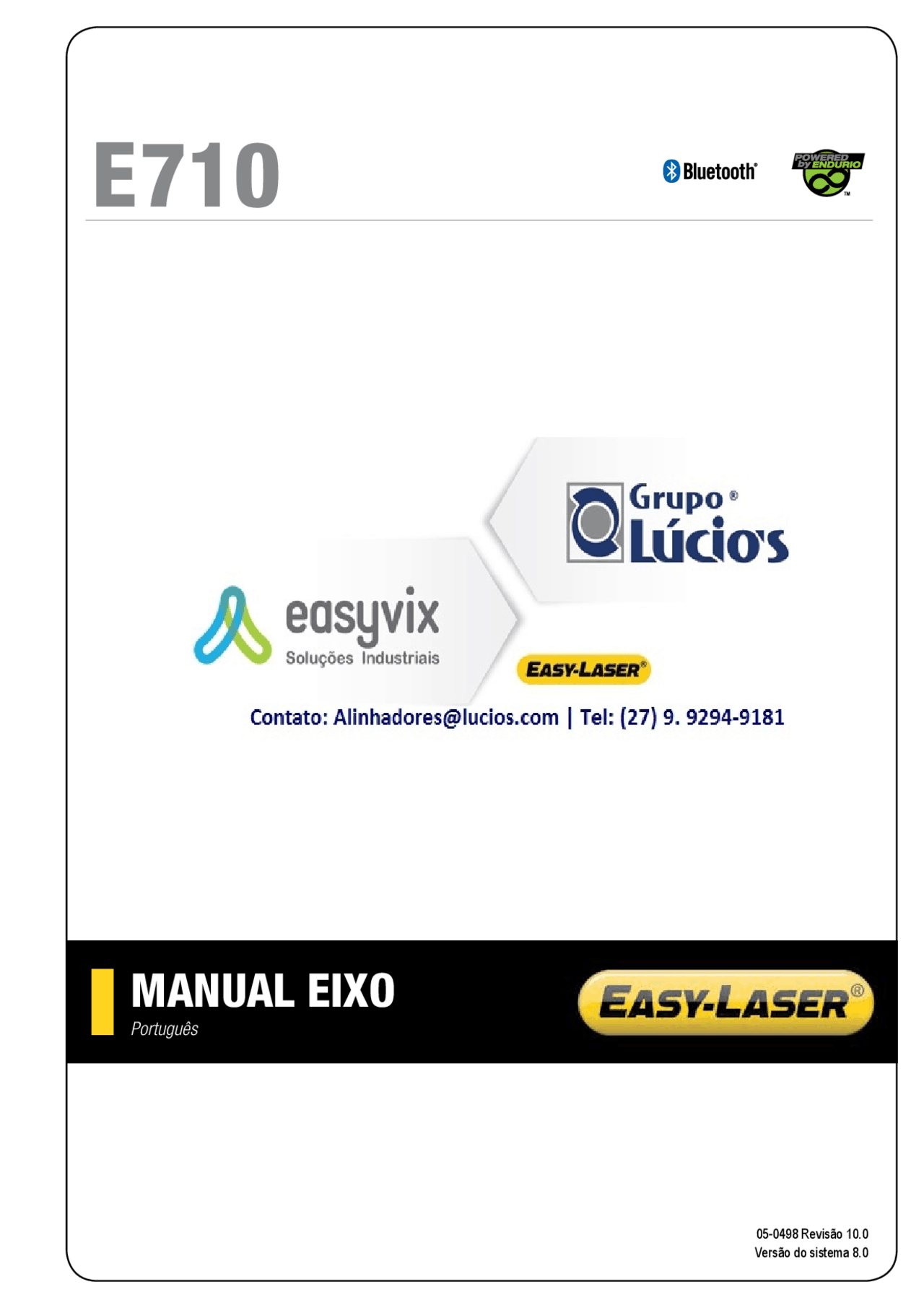 Manual Alinhador E710 Portugues EasyLaser Manual Alinhador E710