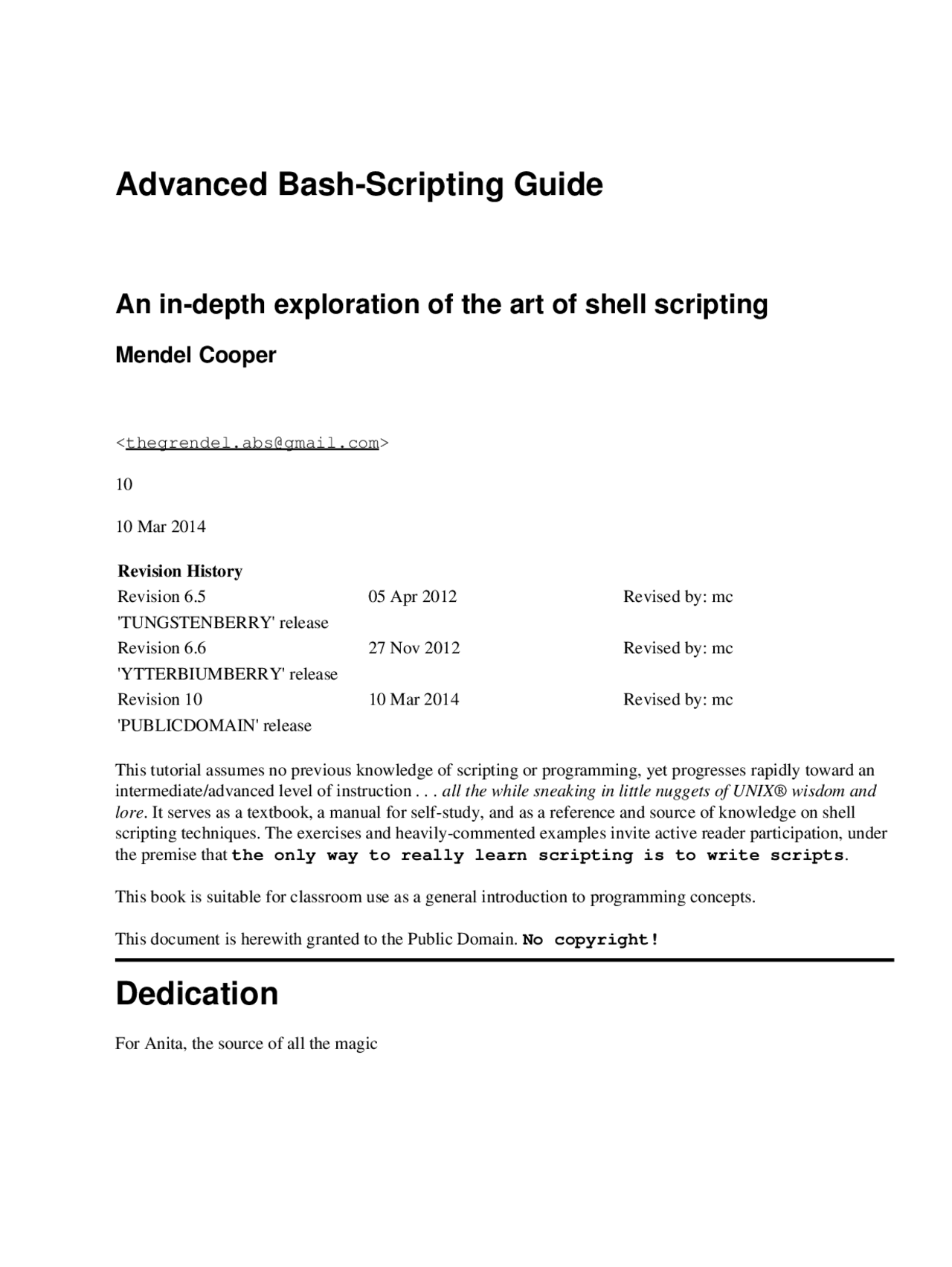 Abs (advenced bash script) -guide - Shell Script Avançado (BASH) - Docsity
