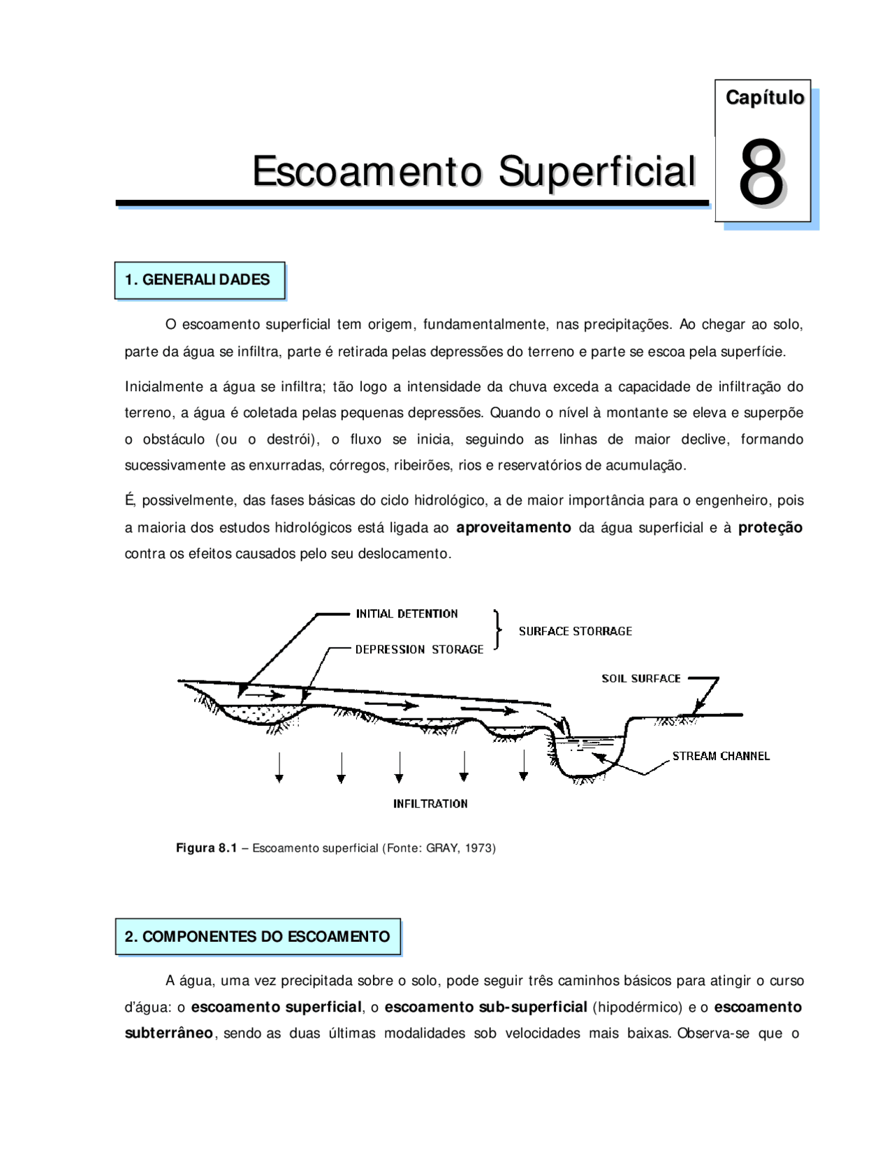 Cap 8 Escoamento Superficial - Escoamento superficial runoff ou ...