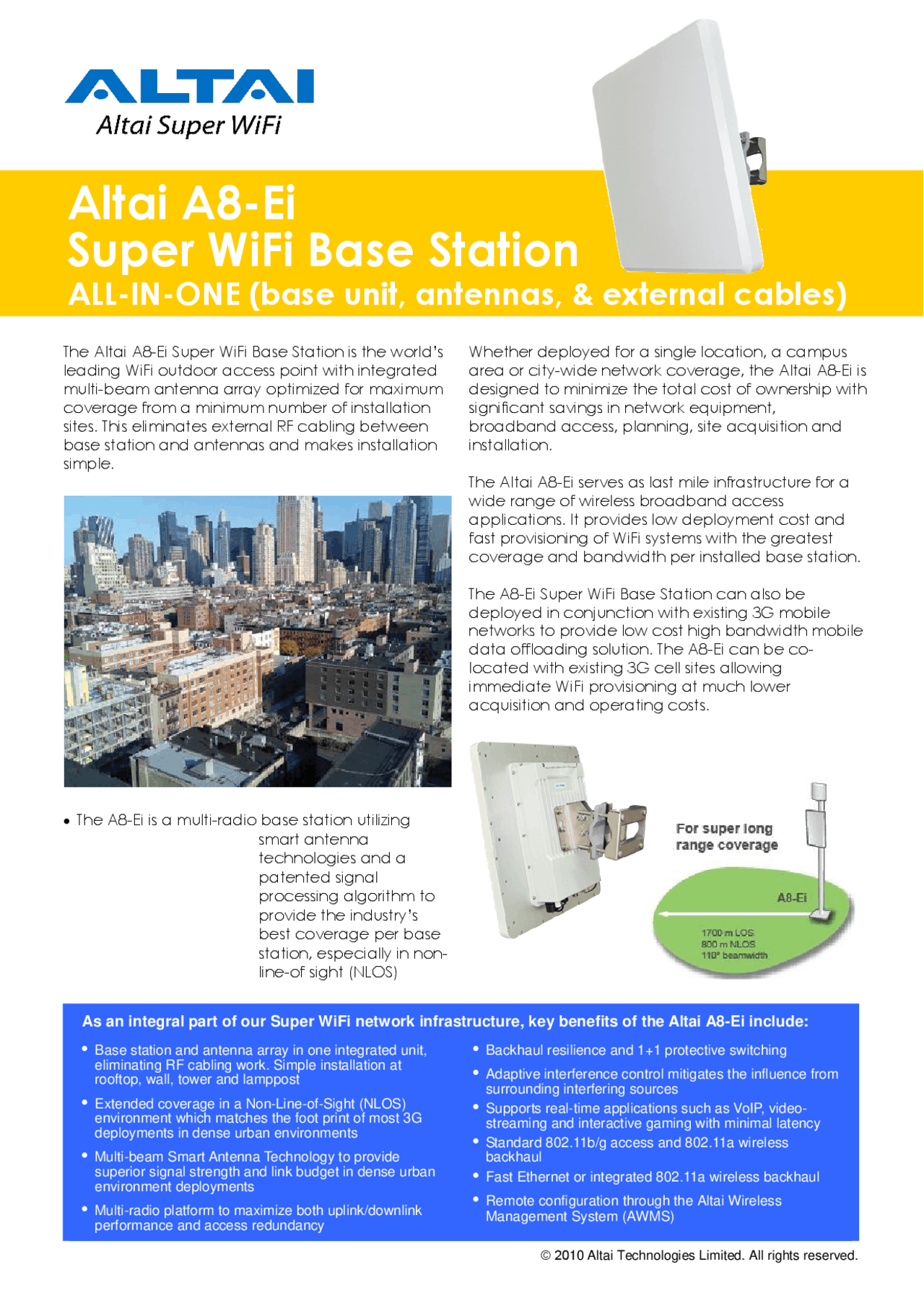 Altai A8 Router A8Ei wifi base station3 - wifi base station 3 - Docsity