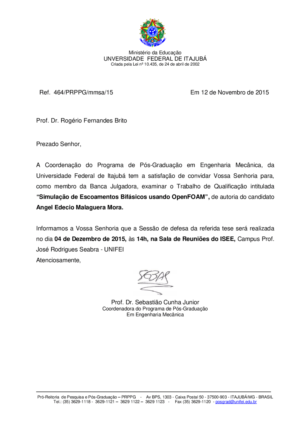 Carta De Will Para Clark EDUCA