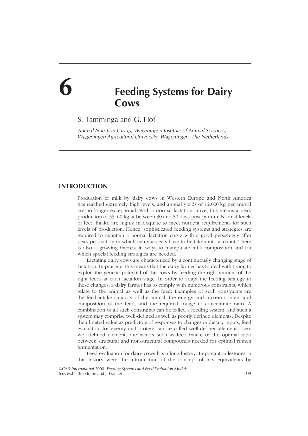 Feeding Systems and Feed Evaluation Models - capitulo 06 - Sistema de ...