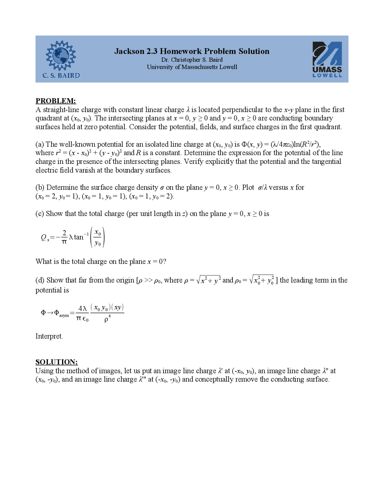 Jackson solutions - jackson 2 3 homework solution - Solução do jackson ...