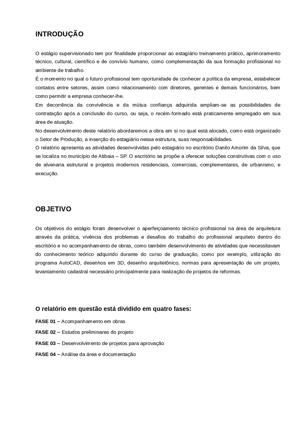 Modelo De Um Relatório Pronto - FDPLEARN