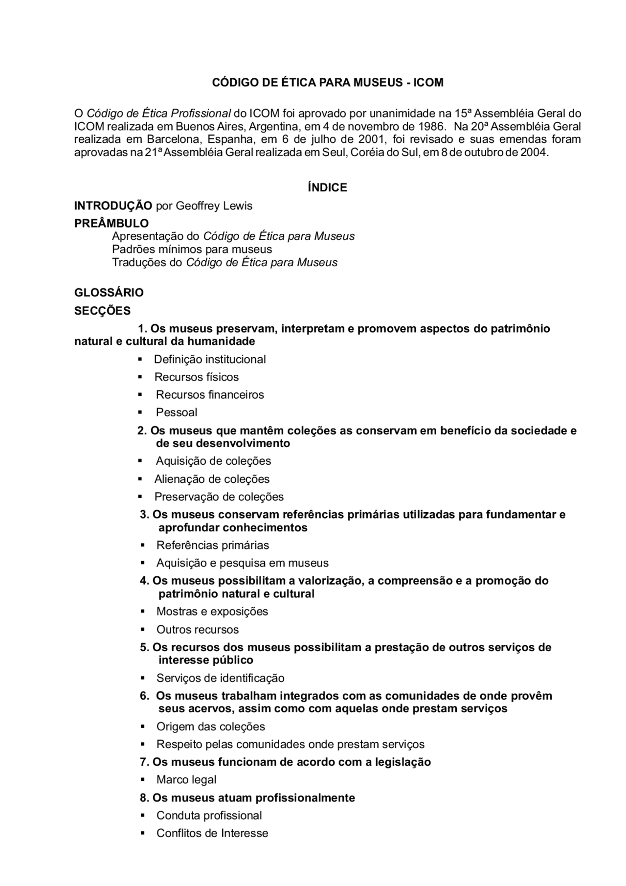 Código de ética para museus - ICOM - Código de ética para museus - ICOM ...