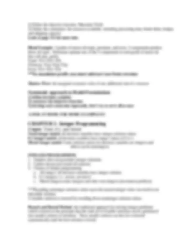 Graphic Analysis, Linear Programming Model - Notes | CS 1054 | Study ...