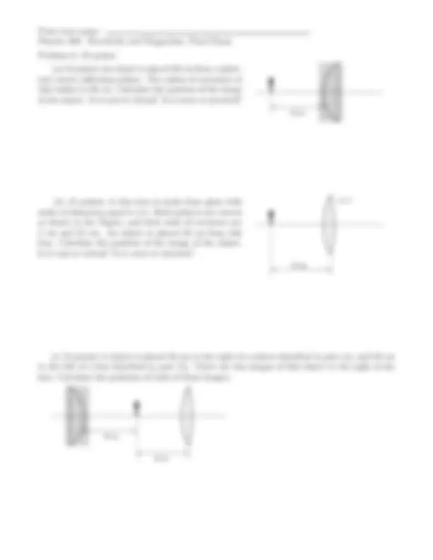 Electricity and Magnetism - Final Exam | PHYS 208 | Exams Optics | Docsity
