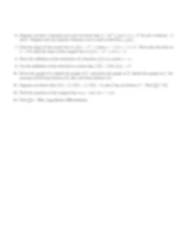 Exam 1 Information and Review - Calculus I | MATH 221 | Study notes ...