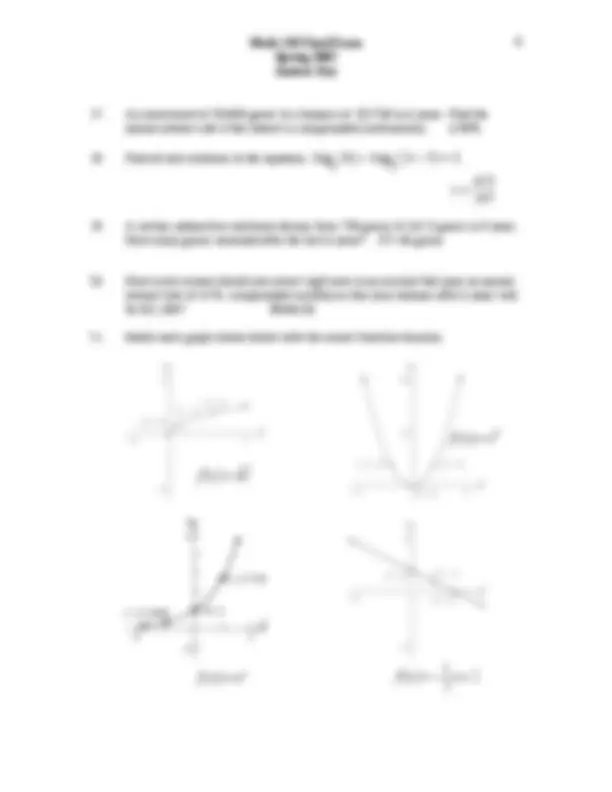 Algebra - Final Exam with Answer Key | MATH 110 | Exams Algebra | Docsity