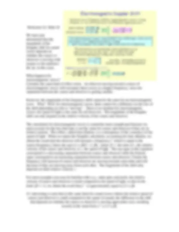 Energy and Momentum in Electromagnetic Waves | Papers Physics | Docsity