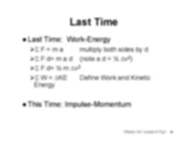 Lecture Notes on Momentum and Impulse | PHYS 101 | Study notes Physics ...
