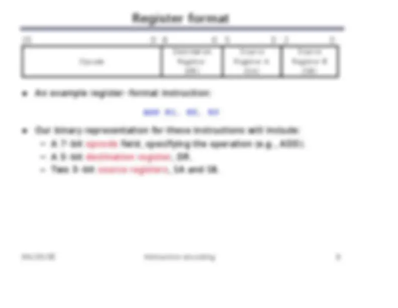 Instruction Encoding: Representing Assembly Instructions in Binary ...