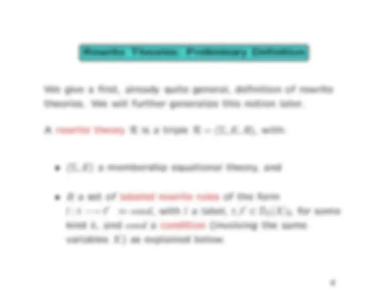 Rewriting Logic: Conditional Rewrite Rules and Petri Nets - Prof. Jose ...