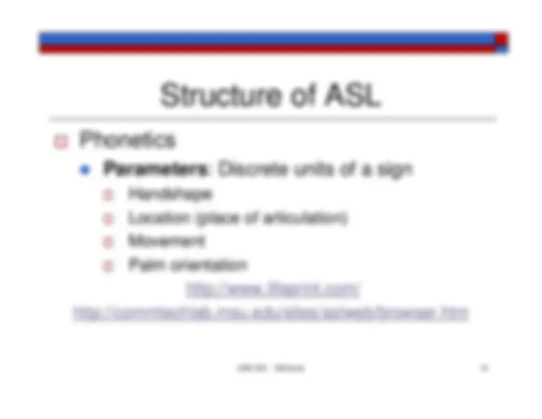 Linguistic Analysis of American Sign Language (ASL) - Prof. Laura ...