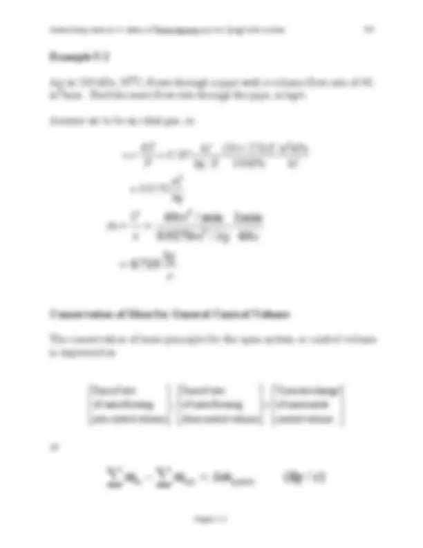 Mass and Energy Analysis of Control Volumes - Notes | MAE 301 | Study ...