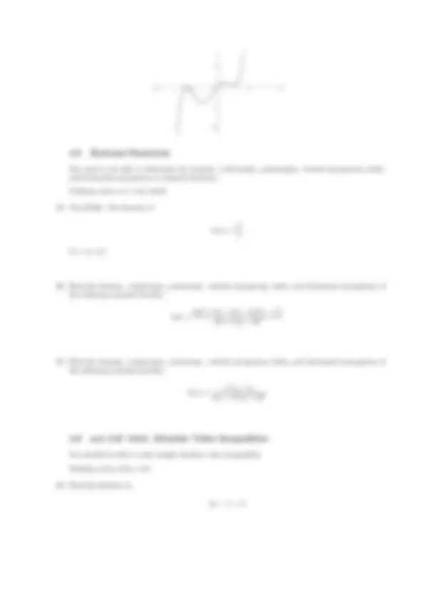 Final Exam Review Packet - College Algebra | MATH 111 | Exams Algebra ...