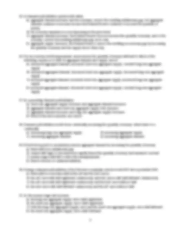 66 Questions on Principles Of Macroeconomics with Answer key | ECON ...