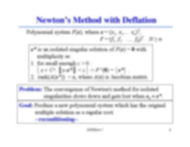 Application of Deflation Methods - Outline | MCS 595 | Study notes ...
