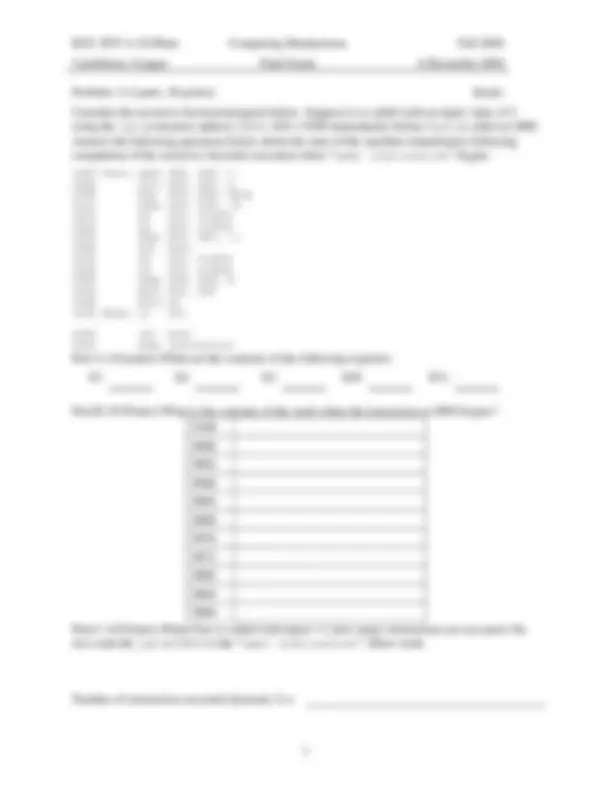 ECE 3035 Fall 2004 Computing Mechanisms Final Exam | Exams Electrical ...