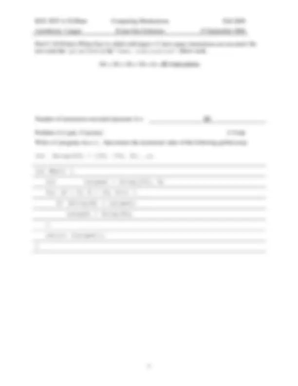 Solved Questions on Mechanisms-Computing System - Old Exam 1 | ECE 3035 ...