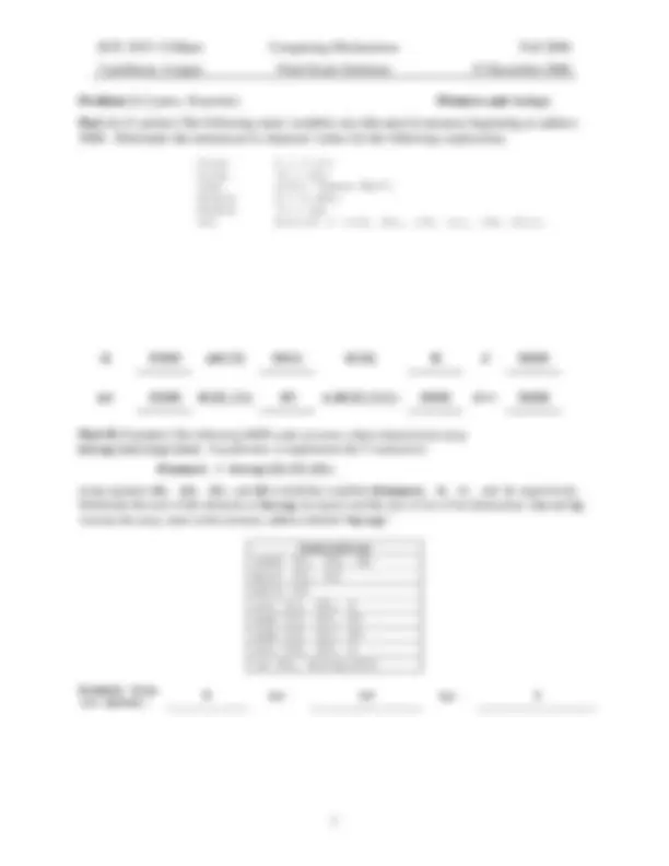 ECE 3035 Final Exam Solutions - Computing Mechanisms (Fall 2006 ...