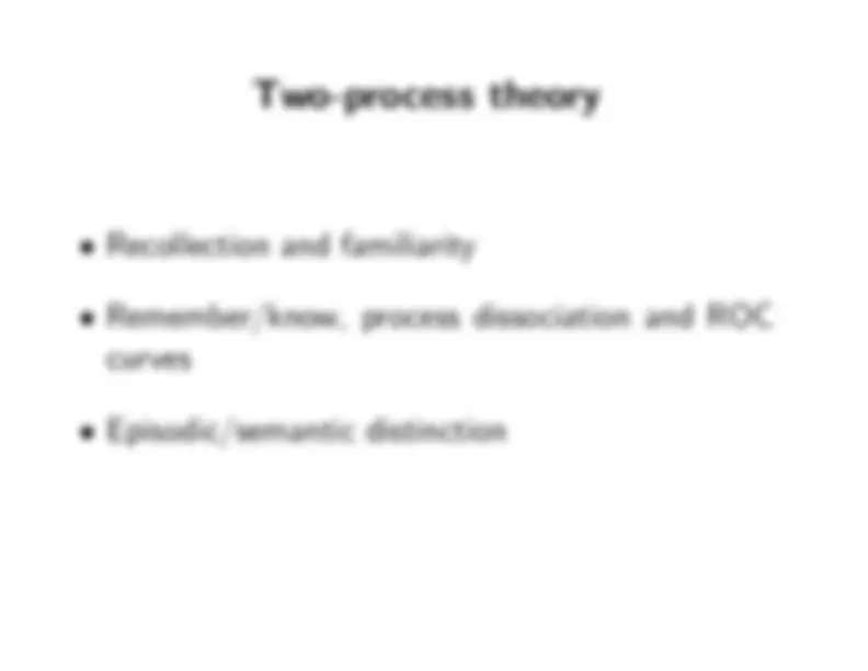 PSY 400: Review Session for Exam 2 on Human Memory - Prof. Marc Howard ...