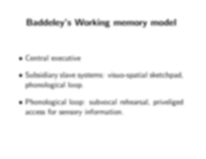 PSY 400: Review Session for Exam 2 on Human Memory - Prof. Marc Howard ...