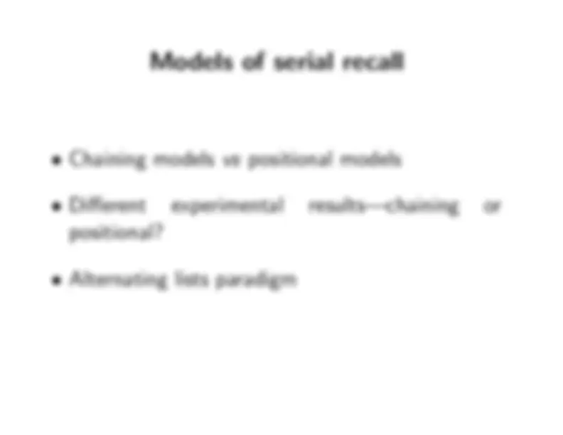 PSY 400: Review Session for Exam 2 on Human Memory - Prof. Marc Howard ...