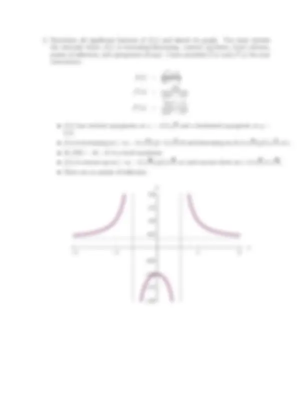 Find Local Extrema Calculus I Quiz 8: Finding Critical Numbers and Determining Local ...