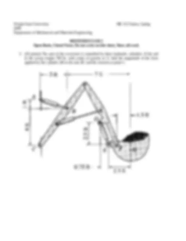 Midterm Exam 2 - Statistics - Spring 2006 | ME 212 | Exams Statics ...