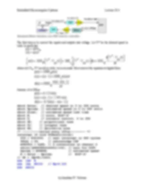 PID Controller Design in Embedded Microcomputer Systems | Study notes ...