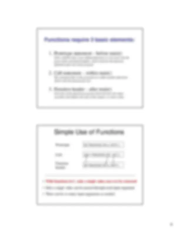 Introduction to Functions in Engineering Computing - Lecture Slides ...