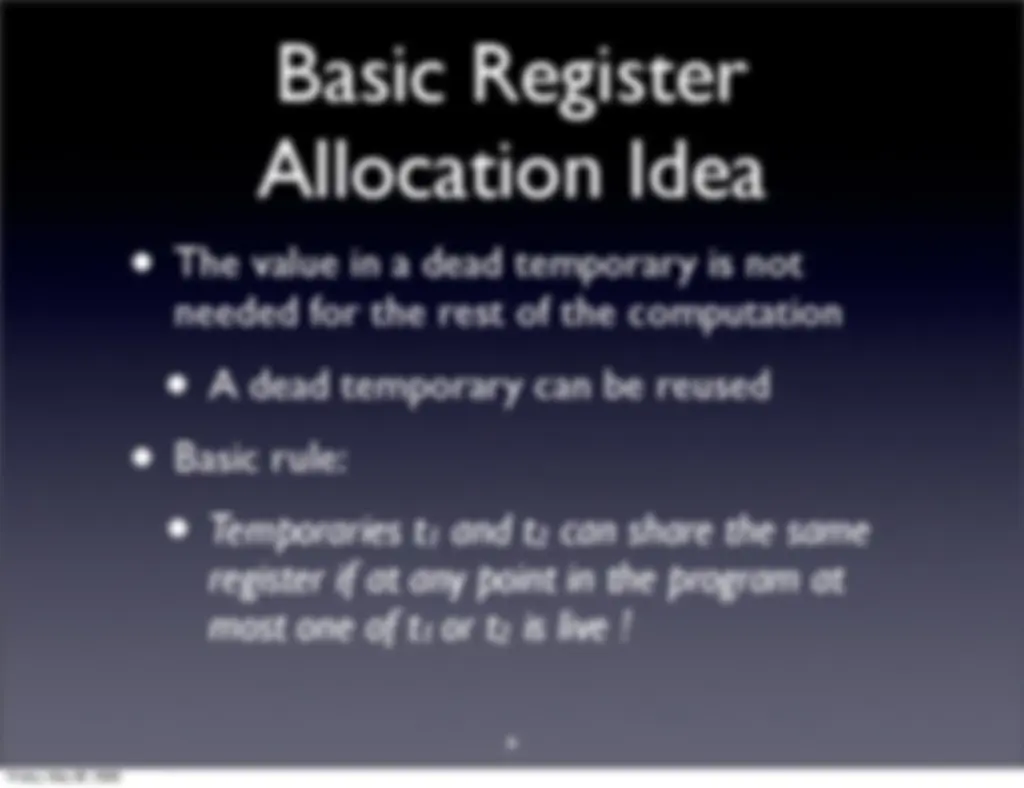 Register Allocation - Lecture Slides | ECS 142 | Study notes Computer ...