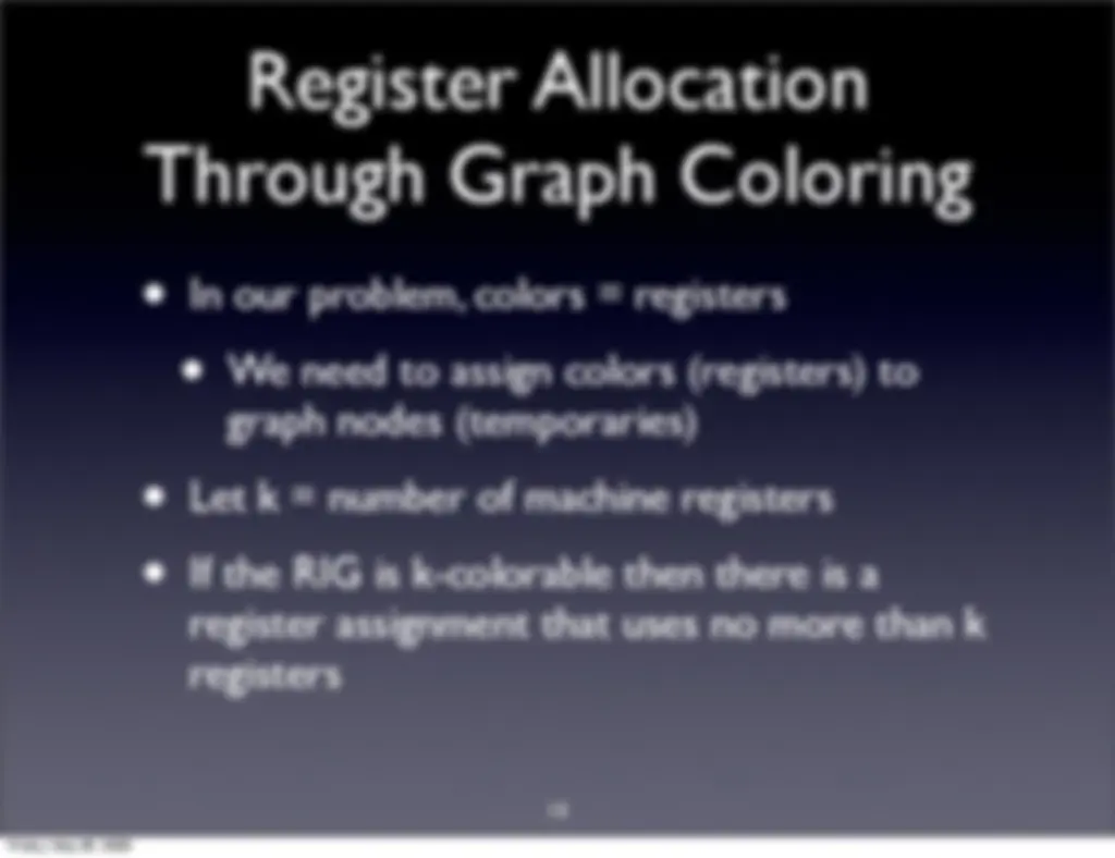 Register Allocation - Lecture Slides | ECS 142 | Study notes Computer ...